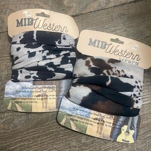 Western Cow Print Headbands